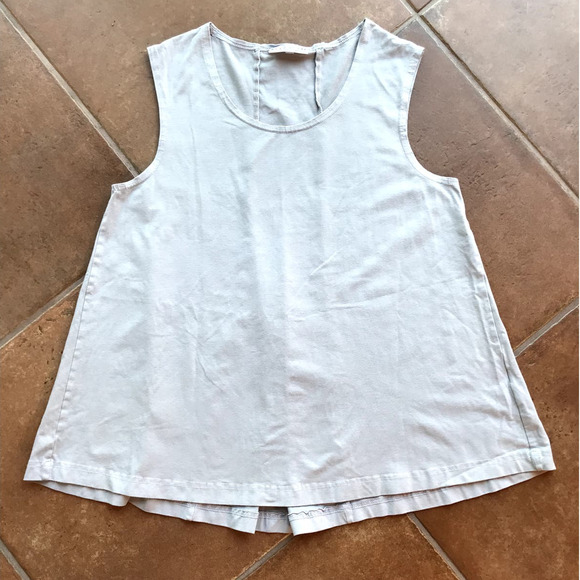 Bryn Walker Taupe Gray Trapeze Cotton Tank Top size M - Picture 6 of 6